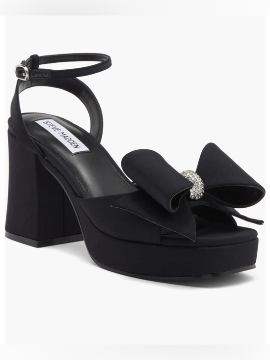 Steve Madden Aerin Bow Black Platform Sandals 🖤 💎 main image 8